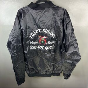 Vintage Cardinal Stain Style Egypt Shrine Provost Guard Black Jacket Size XL